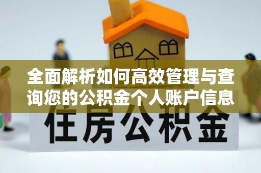 息烽全面解析如何高效管理与查询您的公积金个人账户信息