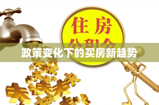 息烽政策变化下的买房新趋势